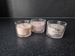 Woodwick - 3 mini geurkaarsjes, Overige materialen, Crème, Nieuw, Ophalen of Verzenden