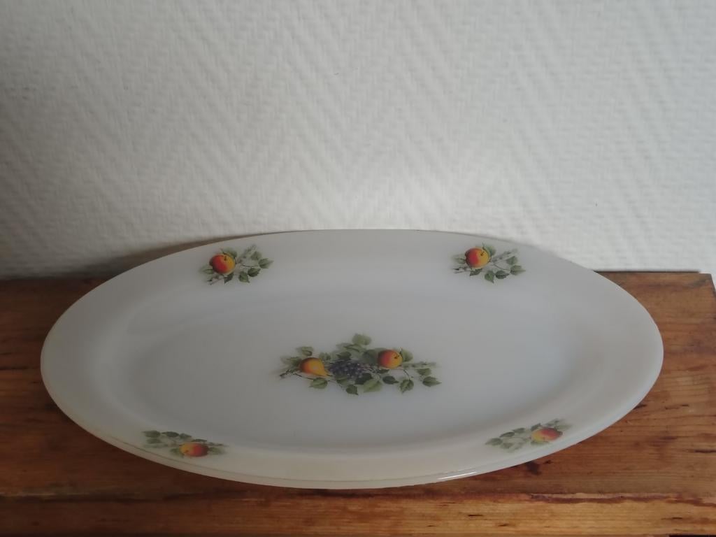 Arcopal France Ovale Schaal met Fruitdecor, Huis en Inrichting, Keuken | Servies, Ophalen of Verzenden