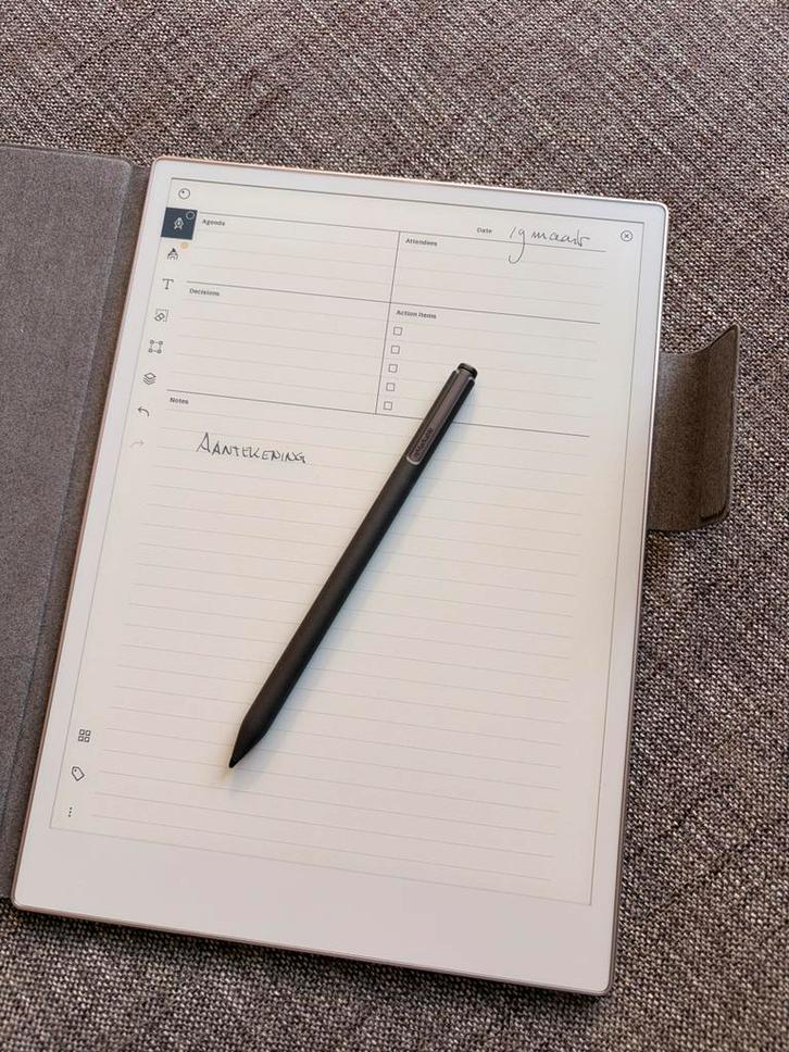 Remarkable Paper Pro incl Marker Plus en Leder Book folio, Computers en Software, E-readers, Zo goed als nieuw, 10 inch of meer
