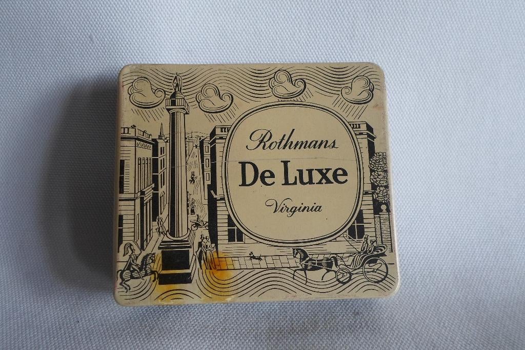 Blik Rothmans De Luxe Virginia, Ophalen of Verzenden, Gebruikt, Overige