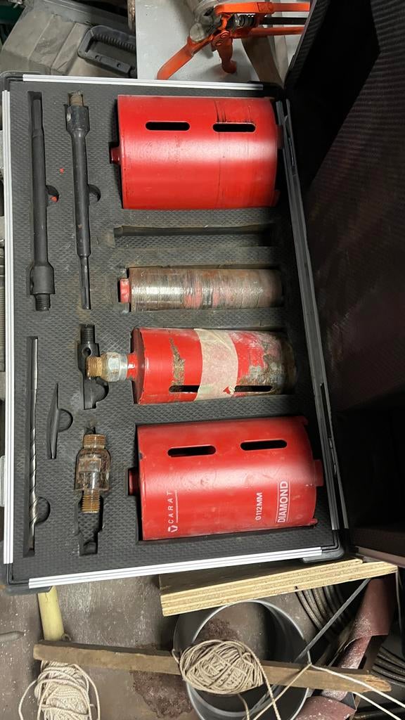 Diamantboren set - Diverse diameters, Ophalen, Gebruikt, Overige typen