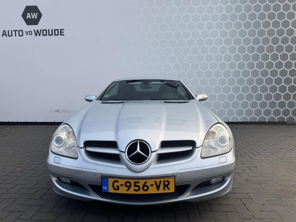 Mercedes SLK-klasse 200 Compressor Leer Cabrio Xenon, Auto's, Mercedes-Benz, Achterwielaandrijving, Gebruikt, Zwart, 4 cilinders