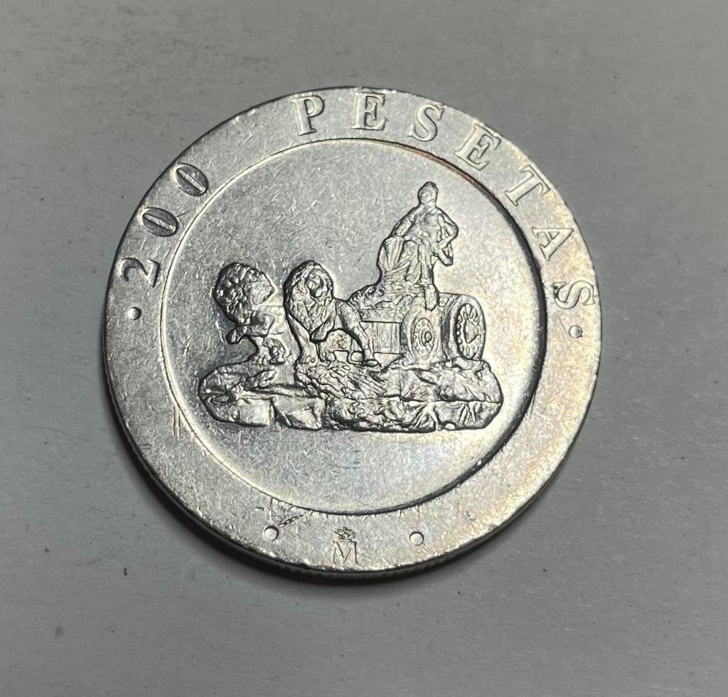 200 pesetas Spanje 1990, Postzegels en Munten, Munten | Europa | Niet-Euromunten, Ophalen of Verzenden, Overige landen