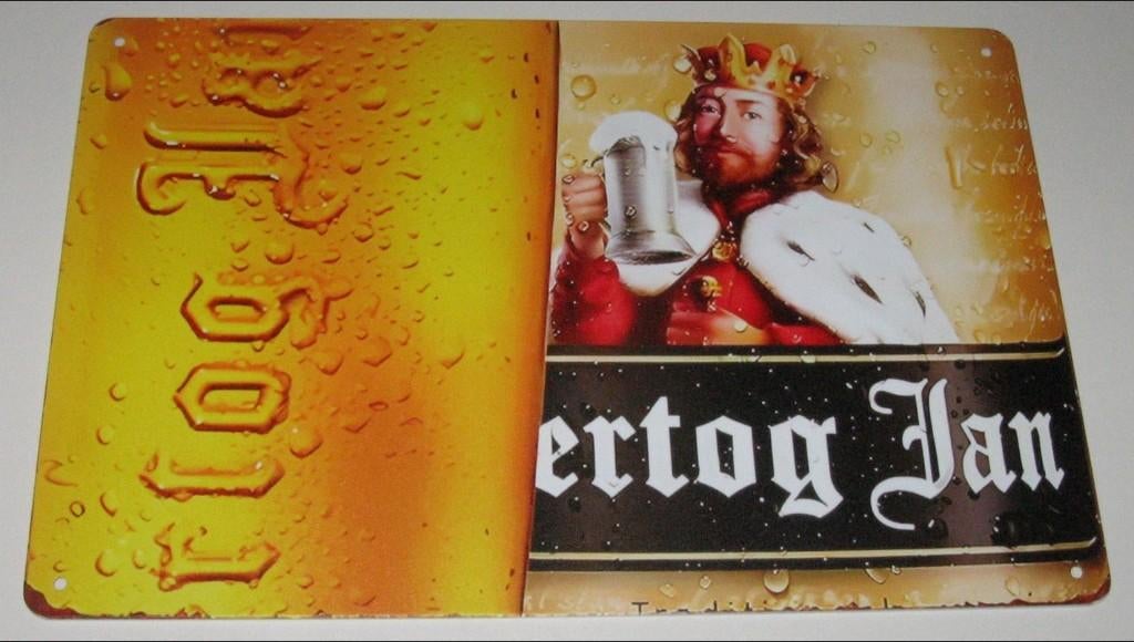 HERTOG JAN BIER : Metalen Bord Hertog Jan - Glas & Hertog, Verzenden, Nieuw, Reclamebord, Plaat of Schild, Hertog Jan