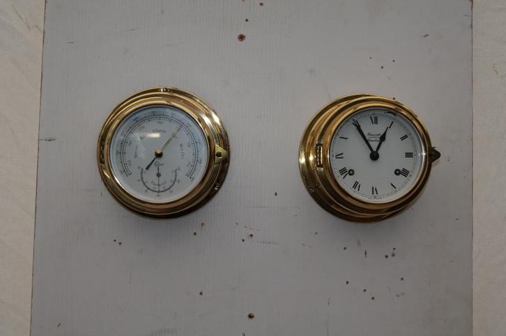 Scheepsklok ( Glazen - Barometer, Verzamelen, Scheepvaart, Gebruikt, Ophalen of Verzenden