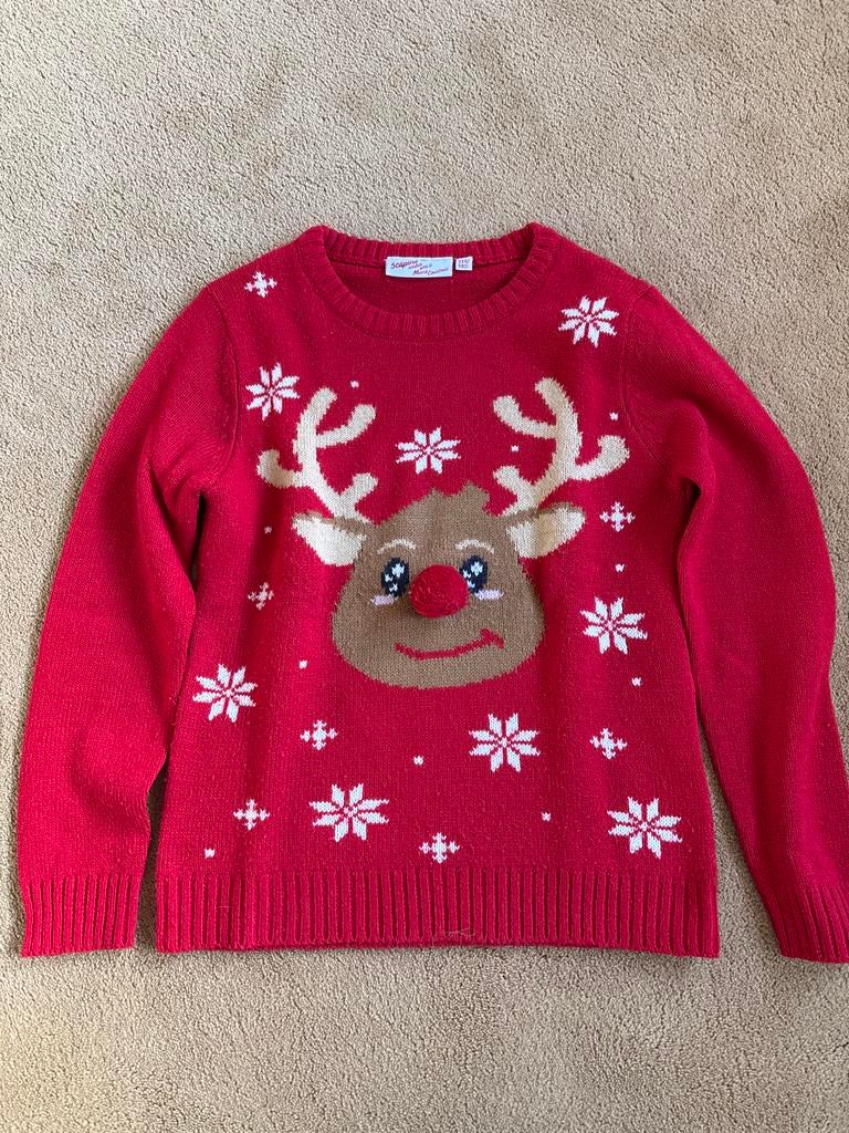 Leuke Kersttrui met Rendier - Maat 134/140, Kinderen en Baby's, Kinderkleding | Maat 134, Ophalen of Verzenden, Zo goed als nieuw