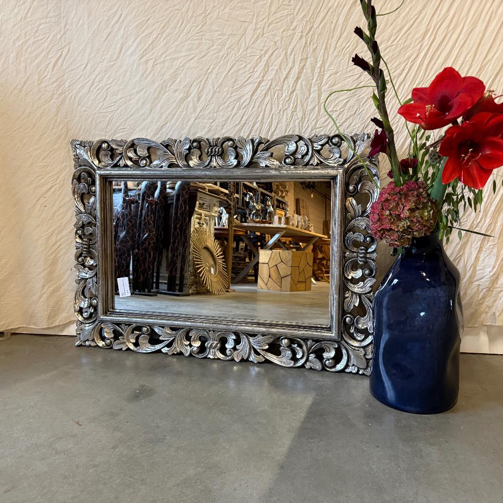 Barok Spiegel -houten lijst - 100 x 70 cm -TTM Wonen, TTM Wonen, Meubels – (Perzische) Tapijten en Woonaccessoires, Nieuw, Ophalen of Verzenden
