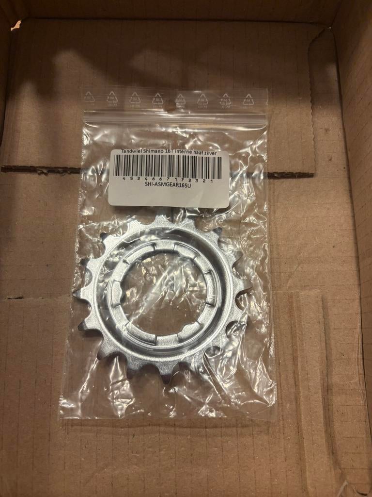 Nieuw tandwiel Shimano 16T interne naaf zilver, Ophalen of Verzenden, Nieuw, Overige typen