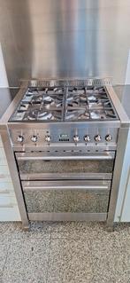 Smeg gasfornuis met 2 ovens, 70 cm breed, Witgoed en Apparatuur, Fornuizen, Ophalen, Gebruikt, Hete lucht, 60 cm of meer