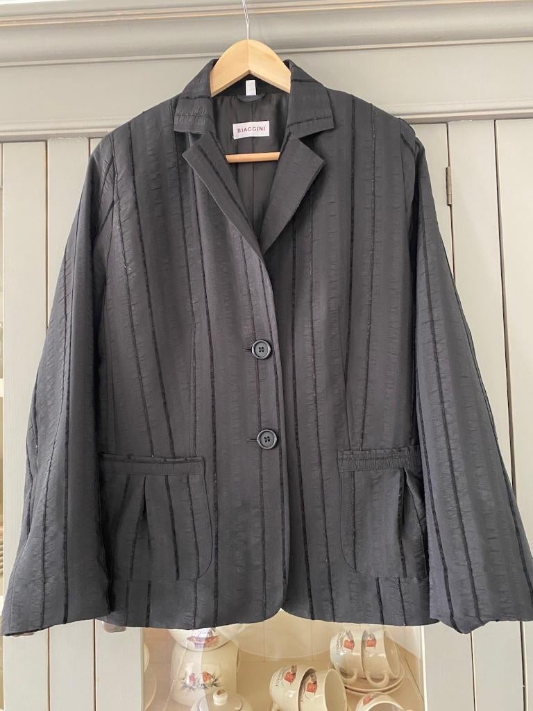 Blazer zwart streep Biaggini Maat 40 zgan, Zwart, Ophalen of Verzenden, Zo goed als nieuw, Jasje