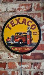 Texaco reclamebord met ledverlichting, Ophalen of Verzenden, Reclamebord