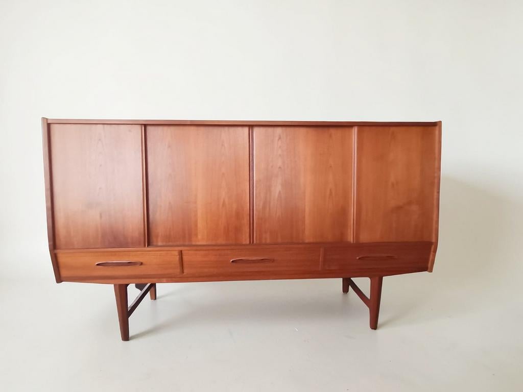 Deens vintage dressoir/highboard, Vintage, Vintage, Ophalen of Verzenden, 25 tot 50 cm