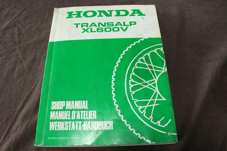 Honda XL600V Transalp 1987 motorcycle shop manual XL 600 V, Motoren, Handleidingen en Instructieboekjes, Ophalen of Verzenden