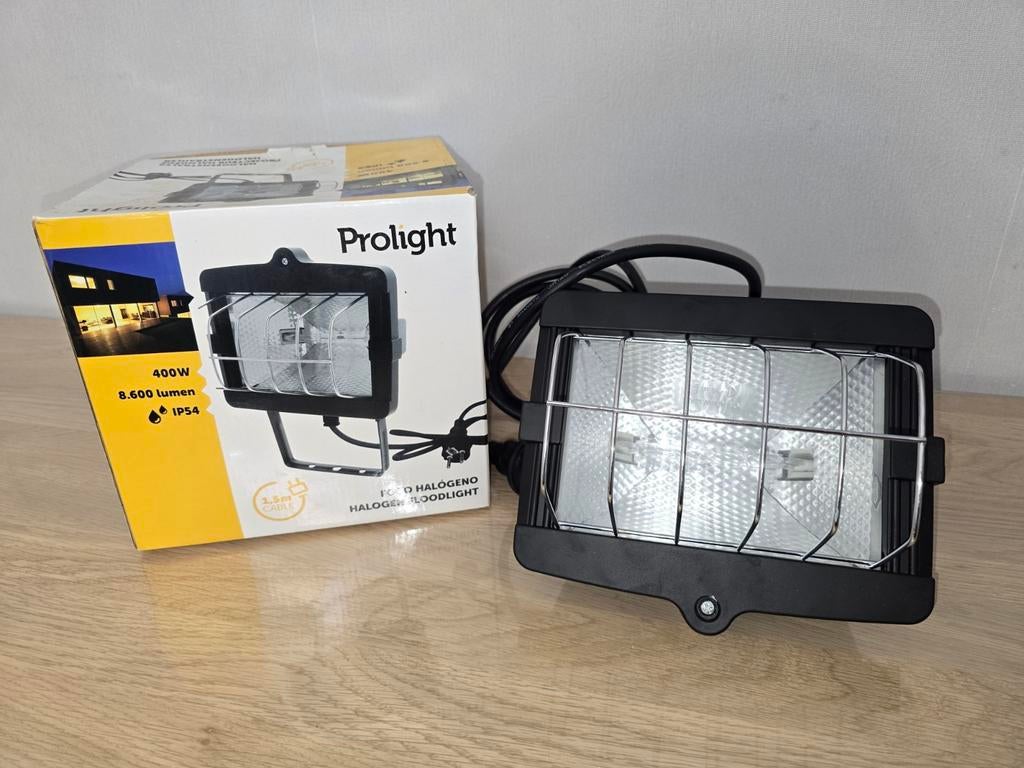 Te koop! ProLight Halogeen Schijnwerper 400W, Ophalen, Wandlamp, Netvoeding, 50 tot 250 watt
