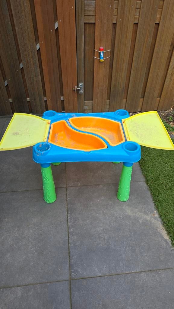 Blauwe zand watertafel, Ophalen, Gebruikt