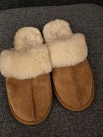Picnic leren sloffen met wollen voering, Bruin, Ophalen of Verzenden, Zo goed als nieuw, Pantoffels of Sloffen