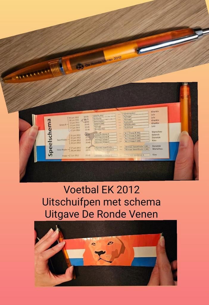 EK voetbal ORANJE in Polen 2012 & leuke uitschuif leeuw/vlag, Ophalen of Verzenden, Zo goed als nieuw, Overige binnenlandse clubs