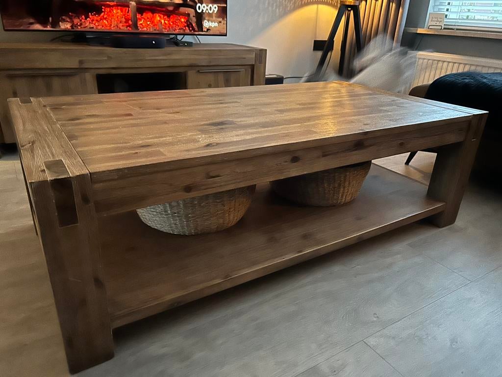 Salontafel met onderblad Salzburg, Ophalen, Gebruikt, 100 tot 150 cm, 50 tot 100 cm