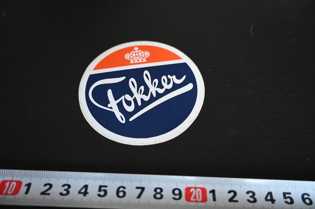 sticker FOKKER Logo, Verzamelen, Ophalen, Zo goed als nieuw