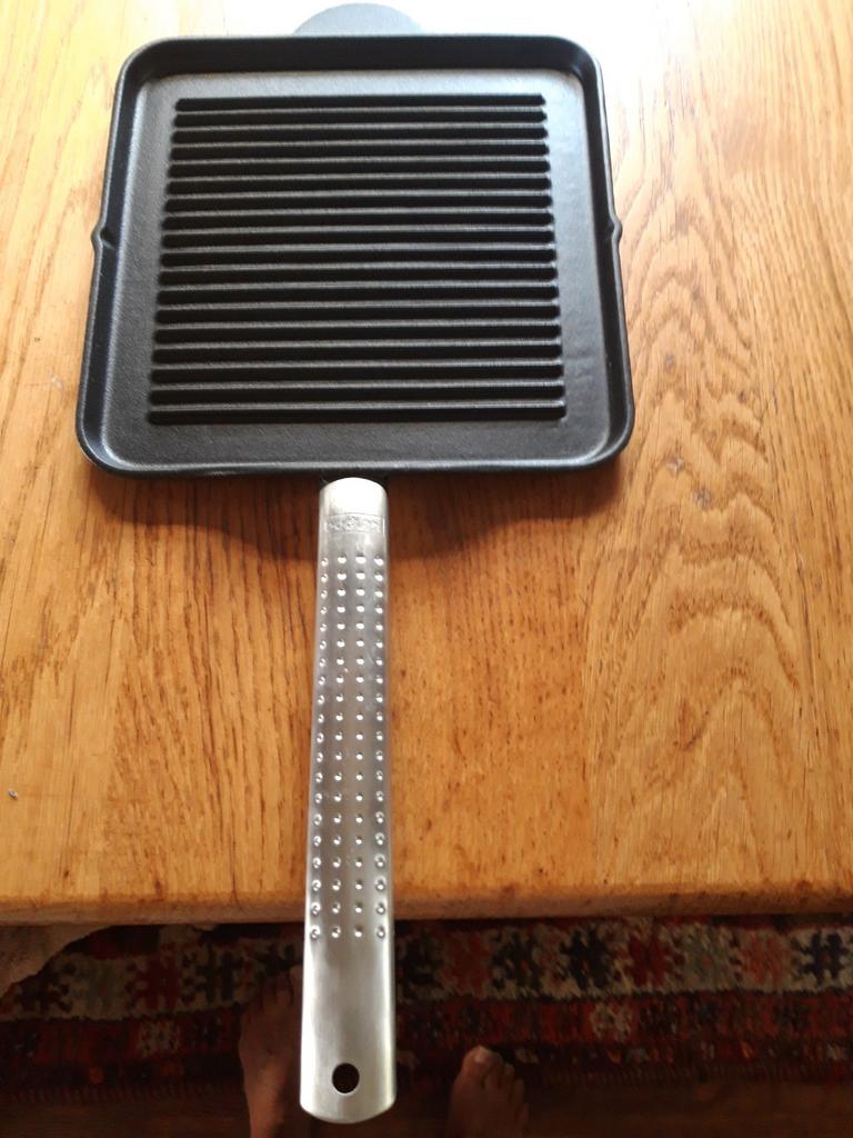 Gietijzeren grillpan Bodum., Ophalen of Verzenden, Zo goed als nieuw, Gietijzer, Koekenpan of Braadpan
