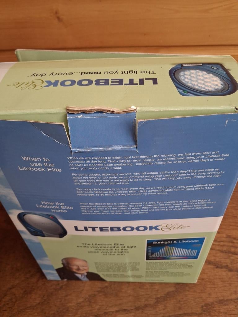 Lite book lichttherapie lamp, 2 x gebruikt, Ophalen of Verzenden, Zo goed als nieuw, Overige typen