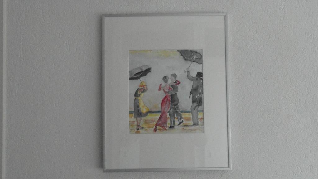 WIEGMANS een fraaie ingelijste aquarel, goedkoop, Antiek en Kunst, Ophalen of Verzenden