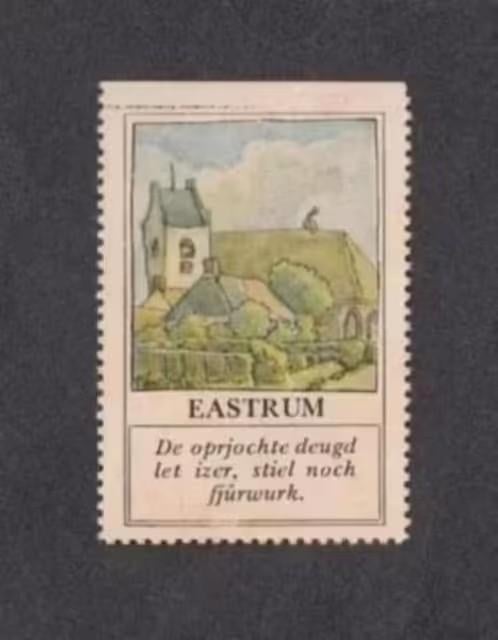 Verzamelplaatje Sluitzegel Oostrum Eastrum Friesland., Ophalen of Verzenden, Zo goed als nieuw