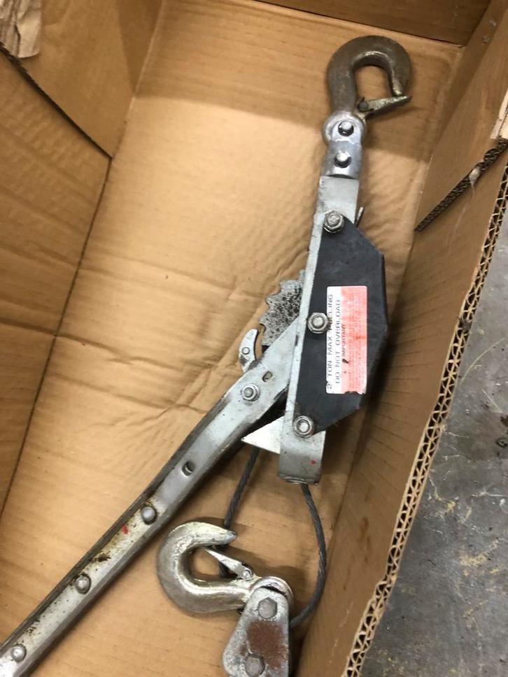 Takel werkplaats - 2 Ton Max Pulling, Doe-het-zelf en Verbouw, Lieren en Takels, Gebruikt, Handmatig, Ophalen of Verzenden
