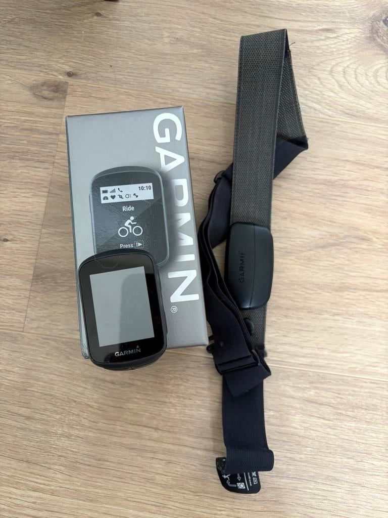 Garmin fiets computer + hartslagband, Ophalen of Verzenden, Zo goed als nieuw