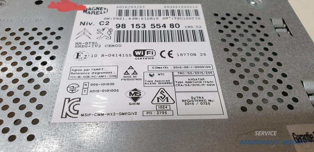 Navigatie radio Citroen DS3 9815355480 systeem navi nav mult, Gebruikt, Citroën, Stellantis N.V., Ophalen of Verzenden