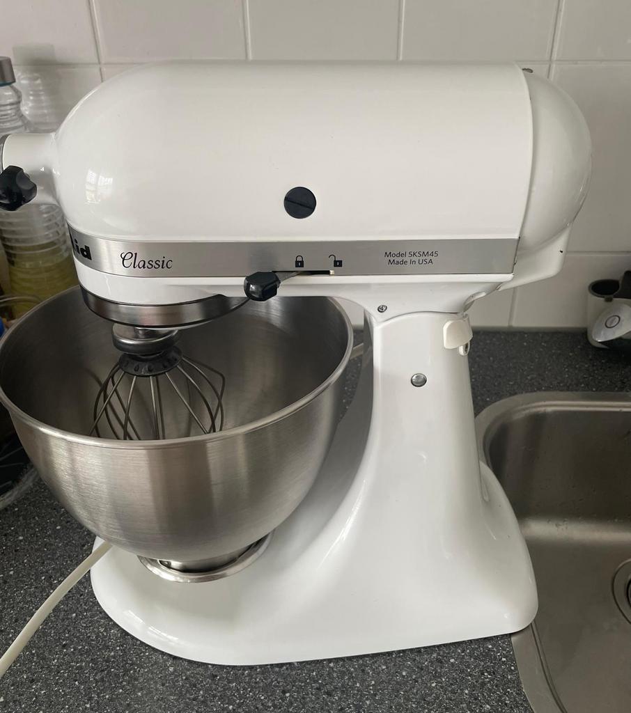 Kitchenaid keukenmachine Classic, Witgoed en Apparatuur, Keukenmixers, 4 liter of meer, Ophalen, Zo goed als nieuw, 3 snelheden of meer