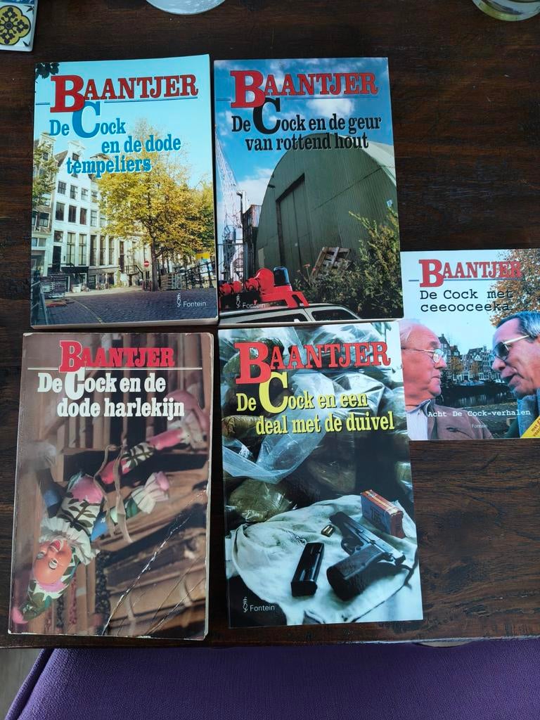 Baantjer: De Cock boeken (5 stuks), Ophalen of Verzenden, Gelezen, Appie Baantjer