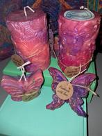 Handgemaakte Kaarsen Geschenkdoos Pink Spring, Overige materialen, Nieuw, Ophalen of Verzenden, Overige kleuren