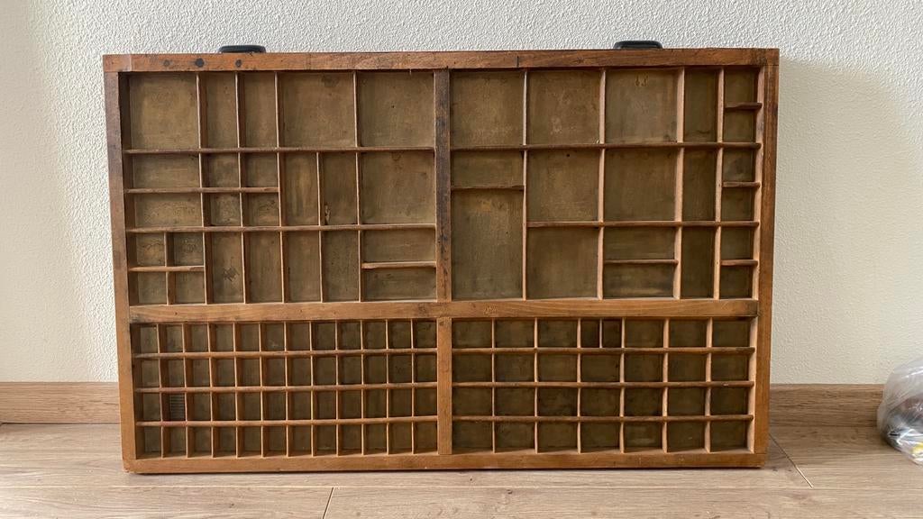 Kans:Originele Letterbak nog plaats genoeg voor mini’s, Ophalen, Gebruikt, Eikenhout, Minder dan 150 cm