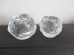 Kosta Boda Zweeds design kristal kandelaars, snowball, Ophalen of Verzenden