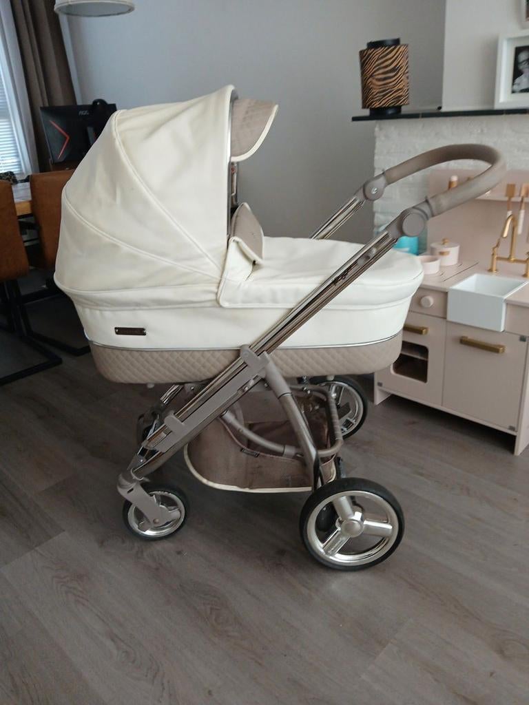 Bebecar kinderwagen 3 in 1 - Crème/Beige, Kinderen en Baby's, Kinderwagens en Combinaties, Overige merken, Gebruikt, Met autostoeltje