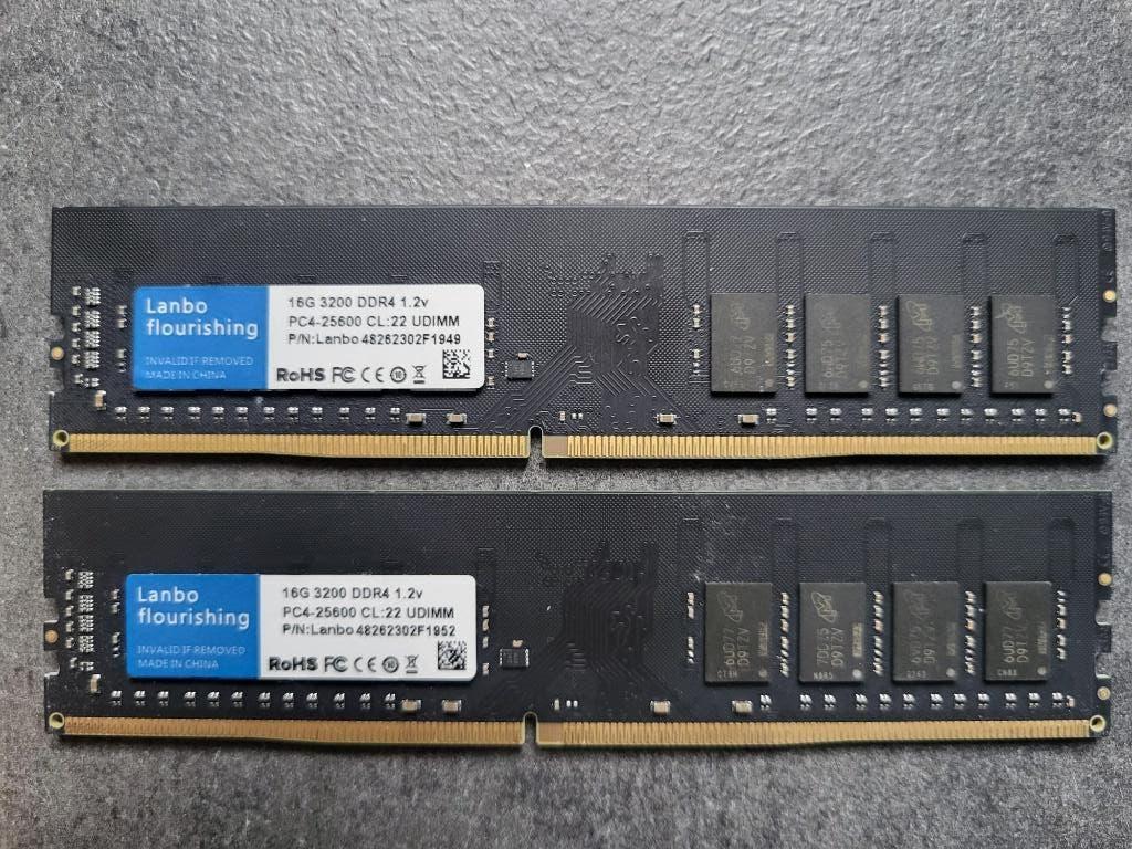 Lanbo Flourishing DDR4 32GB (2 x 16GB) 3200MHz RAM, 32 GB, DDR4, Ophalen of Verzenden, Zo goed als nieuw