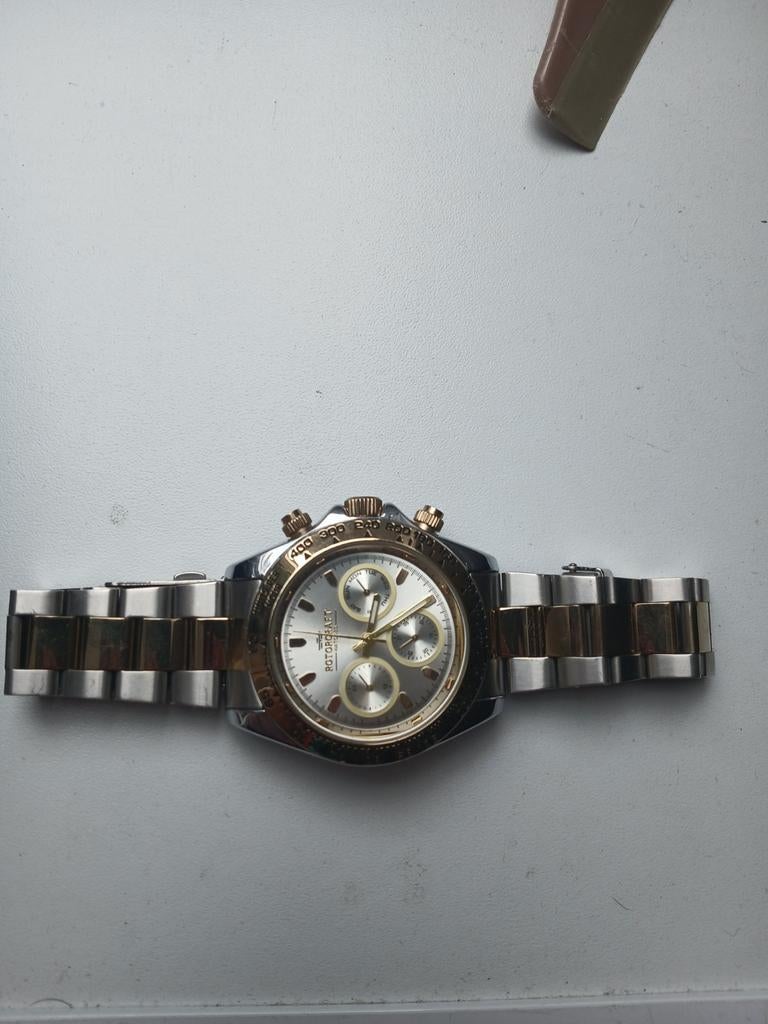 Rotorcraft horloge met armband, Overige merken, Staal, Staal, Polshorloge