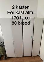 2 houten garderobekasten, gebruikt, gratis ophalen, Ophalen, Gebruikt, 50 tot 100 cm, 150 tot 200 cm