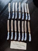 14 Antieke Messen met Zwiebelmuster Porseleinen Handvatten, Antiek en Kunst, Antiek | Bestek, Ophalen of Verzenden
