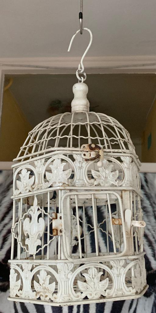 vintage vogelkooitje. ik had hier een hangplant in., Antiek en Kunst, Curiosa en Brocante, Ophalen