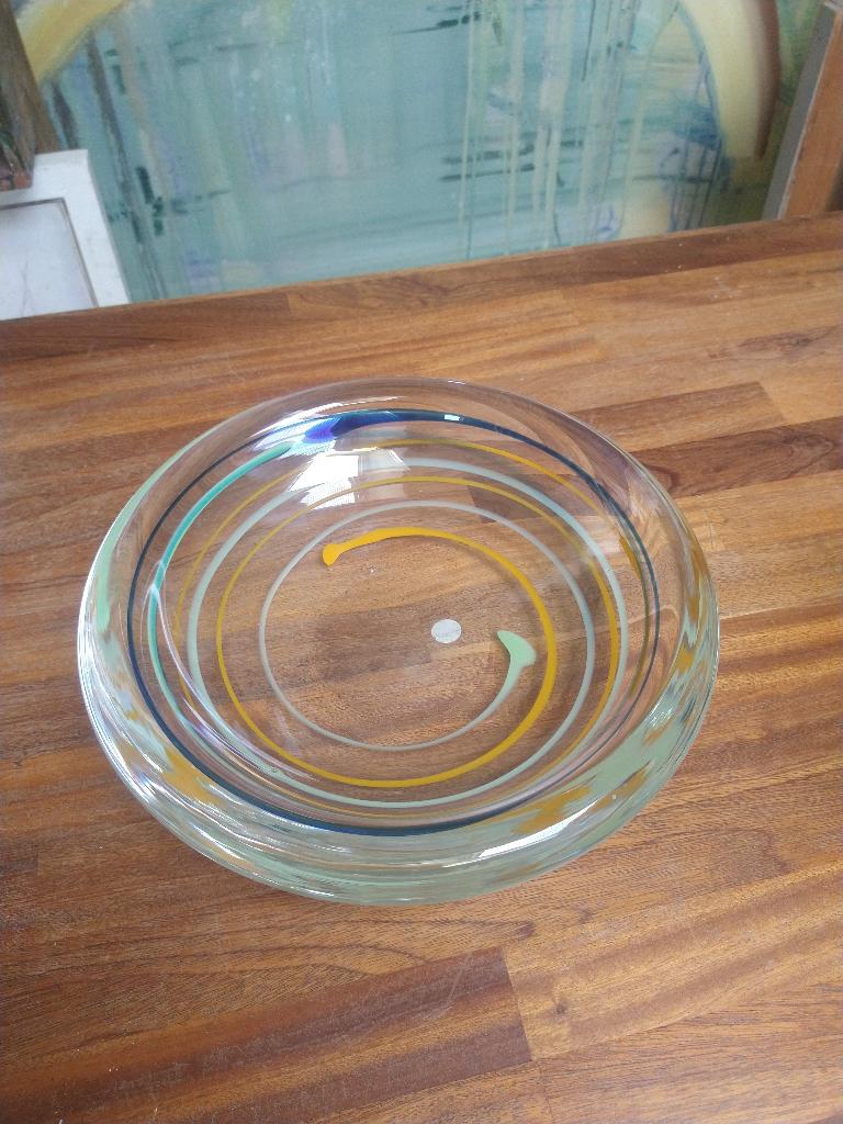 Siem van der Marel - glasfabriek Leerdam schaal, Ophalen of Verzenden