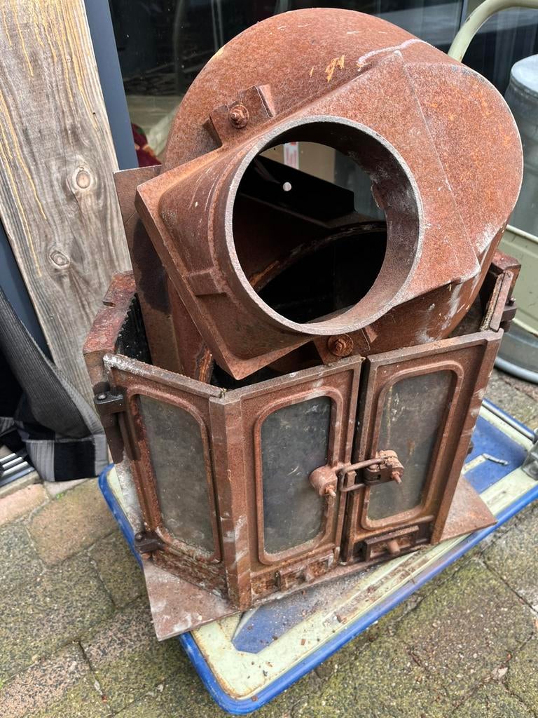 Inbouw kachel voor buitenterras, Ophalen, Gebruikt, Houtkachel, Inbouw