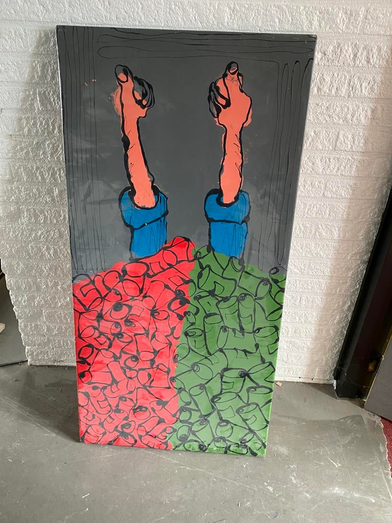 Schilderij modern, Antiek en Kunst, Ophalen