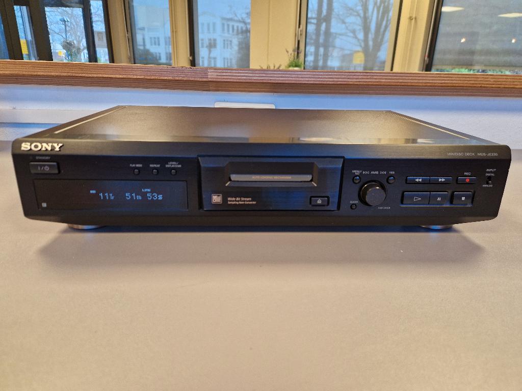 ✅ Sony MDS-JE330 MiniDisc deck – getest, werkend, Ophalen of Verzenden, Minidisc-speler