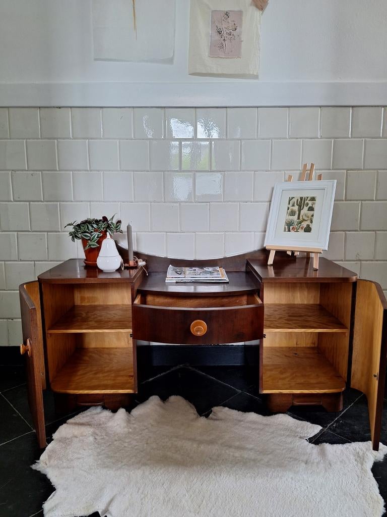 Vintage wandkastje, kastje, tv meubel, audio wandmeubel, Huis en Inrichting, Ophalen, Gebruikt, 100 tot 150 cm, Vintage