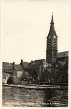 Vlaardingen, Vlaardingse Vaart met R. K. Kerk - ongelopen, Ophalen of Verzenden, Voor 1920, Ongelopen, Zuid-Holland