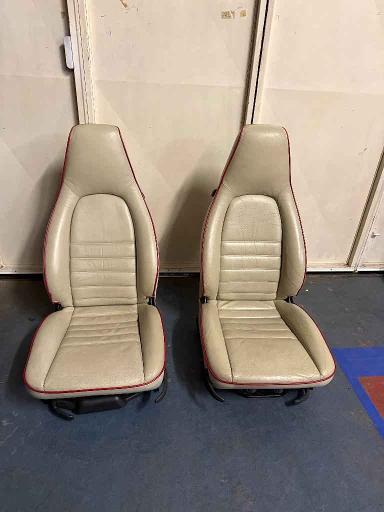 Porsche 911 Carrera voorstoelen bekleed met linnen leer, Auto-onderdelen, Ophalen of Verzenden, Gebruikt, Porsche