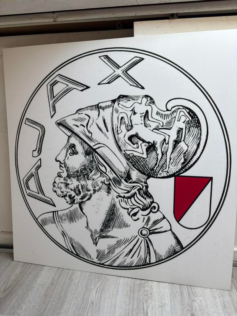 Ajax laser geprint op harde plastic plaat, Ophalen of Verzenden, Nieuw, Ajax, Poster, Plaatje of Sticker