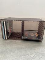 Modulair CD rek van rookglas kunststof - 18-20 CD's, Kunststof, Gebruikt, Minder dan 25 discs, Ophalen of Verzenden